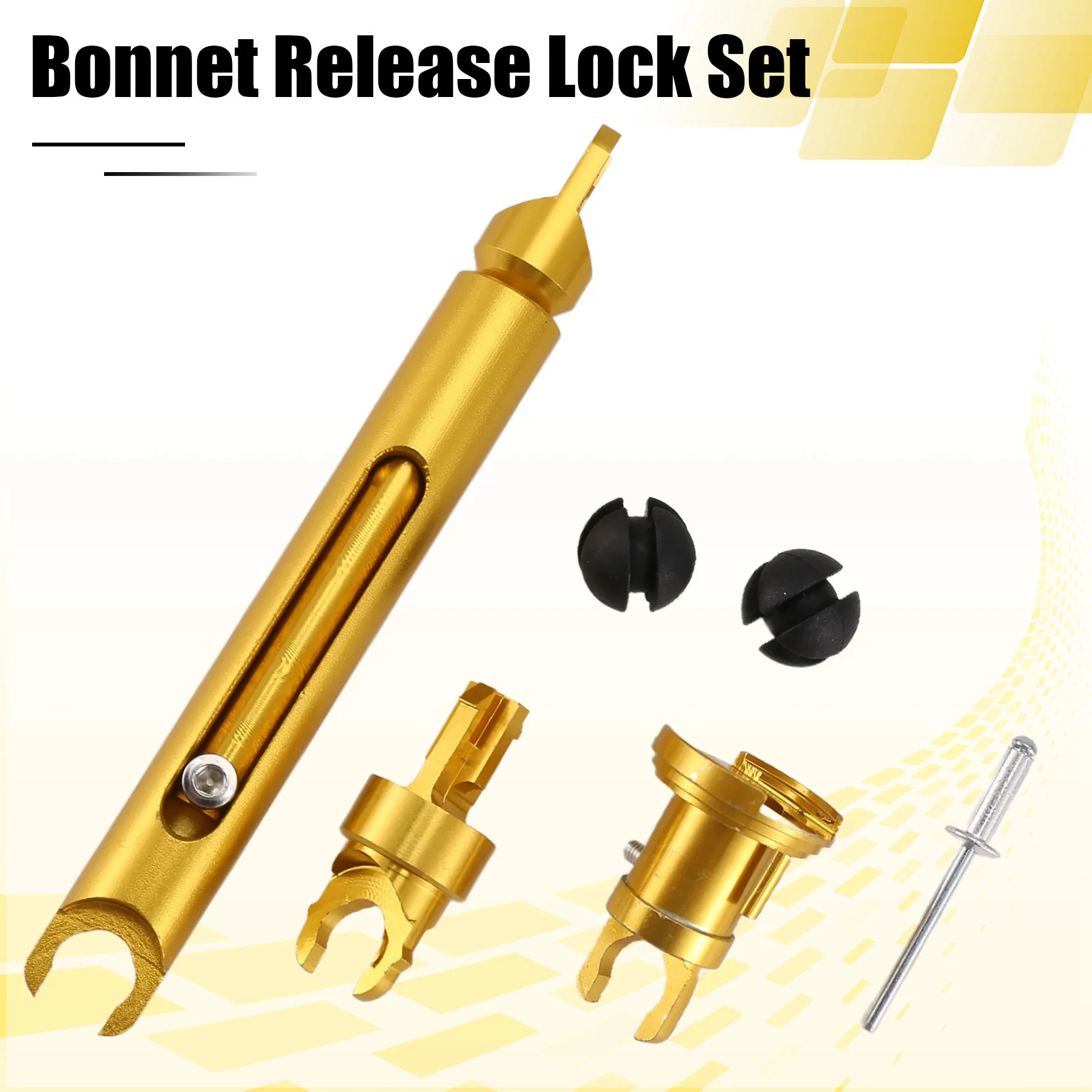 4M5A-16B970 Car Bonnet Release Lock Latch Catch Repair Set For Ford Focus MK2 2004-2012 1355231-A97E