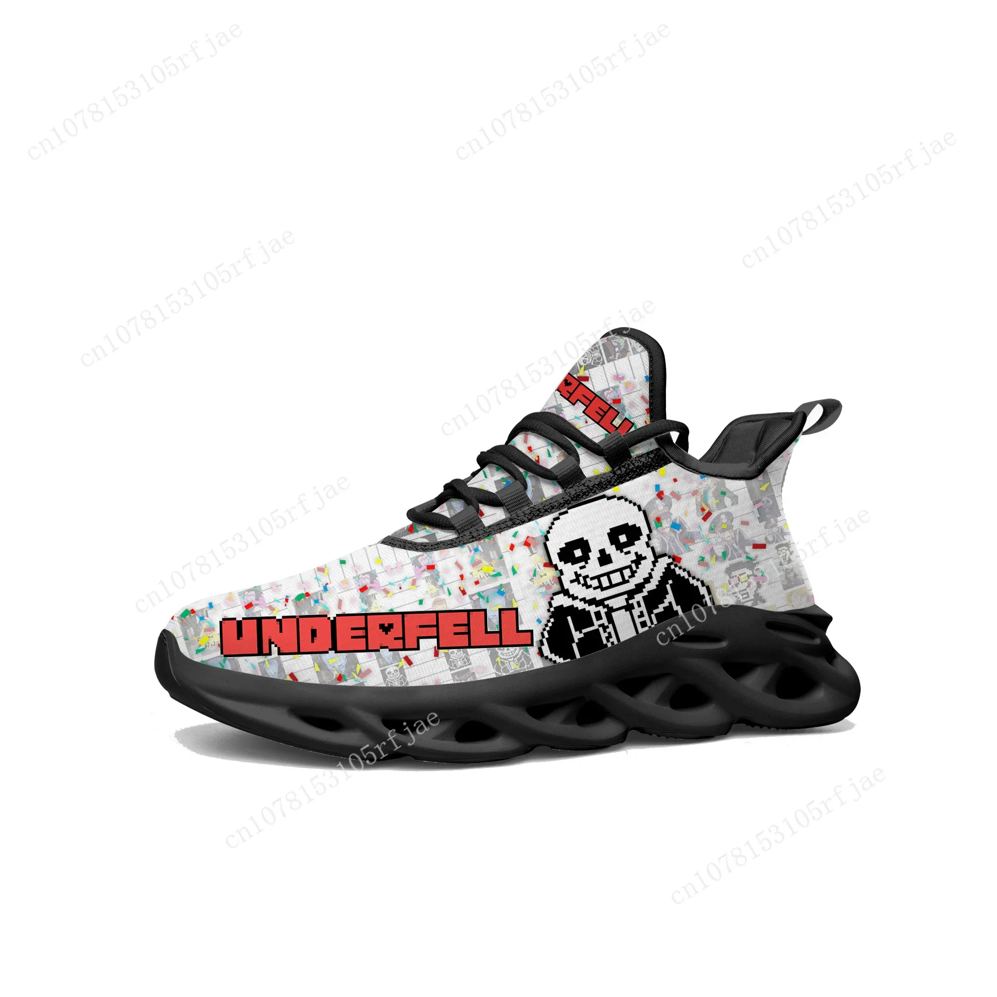 

Cartoon Game Undertale Sans Skull Flats Sneakers Men Women Teenager Sports Running Shoes High Quality Tailor Made Lace Up Shoes