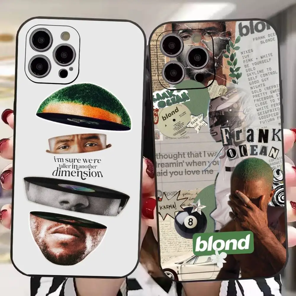 

F-Frank Ocean Singer Blonde Phone Case For iPhone 17,16,15,14,13,12,11 Plus,Pro Max,XS,Soft Silicone Black Cover