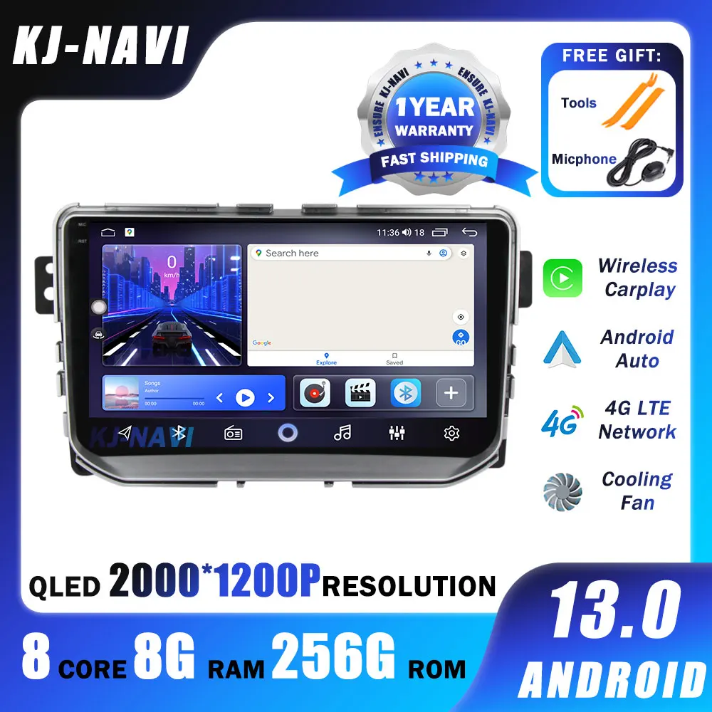 

9 Inch Android 14 Car Radio For Great Wall Haval H2 2014-2018 Auto 4G WIFI BT Video Player Multimedia GPS Navigation Stereo QLED