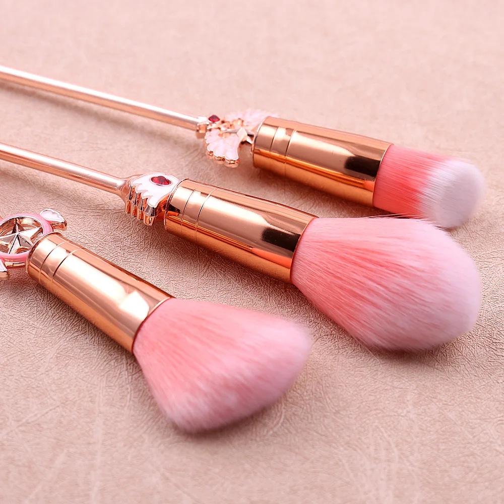 8Pcs Magic Girl Make Up Brush Set Cute Sailor Moon Cosmetics Brush Foundation Highlight Brush Eye Shadow Makeup Soft Brush