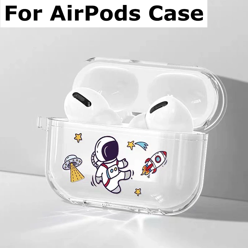 Astronaut Space Case for AirPods 3 Pro 2 1 USB C Case Soft Silicone Cover for airpods 3 case for airpod pro coque clear funda