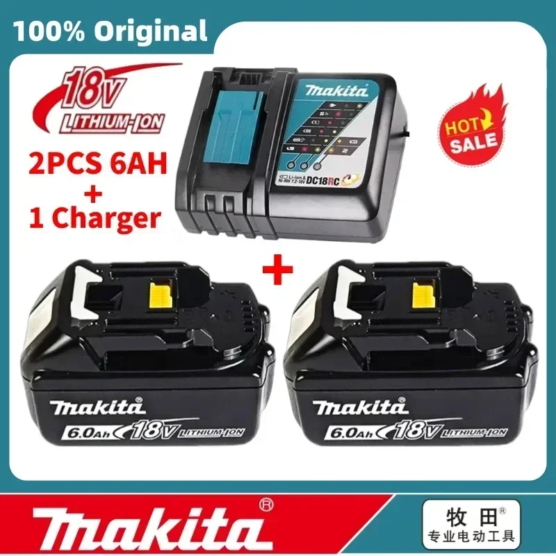 

New BL1850 Makita 18V 6.0Ah Rechargeable Battery 18650 Lithium-ion Cell Suitable for Makita Power Tool BL1860 BL1830 LXT400