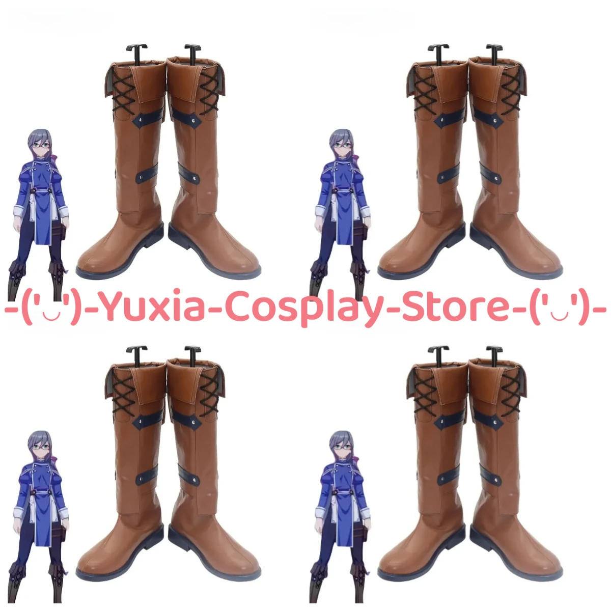 

Yuxiacosplay! Honkai Impact 3rd Fu Hua Cosplay Shoes Anime Game Character Prop PU Leather Boots Halloween Carnival Party Costume