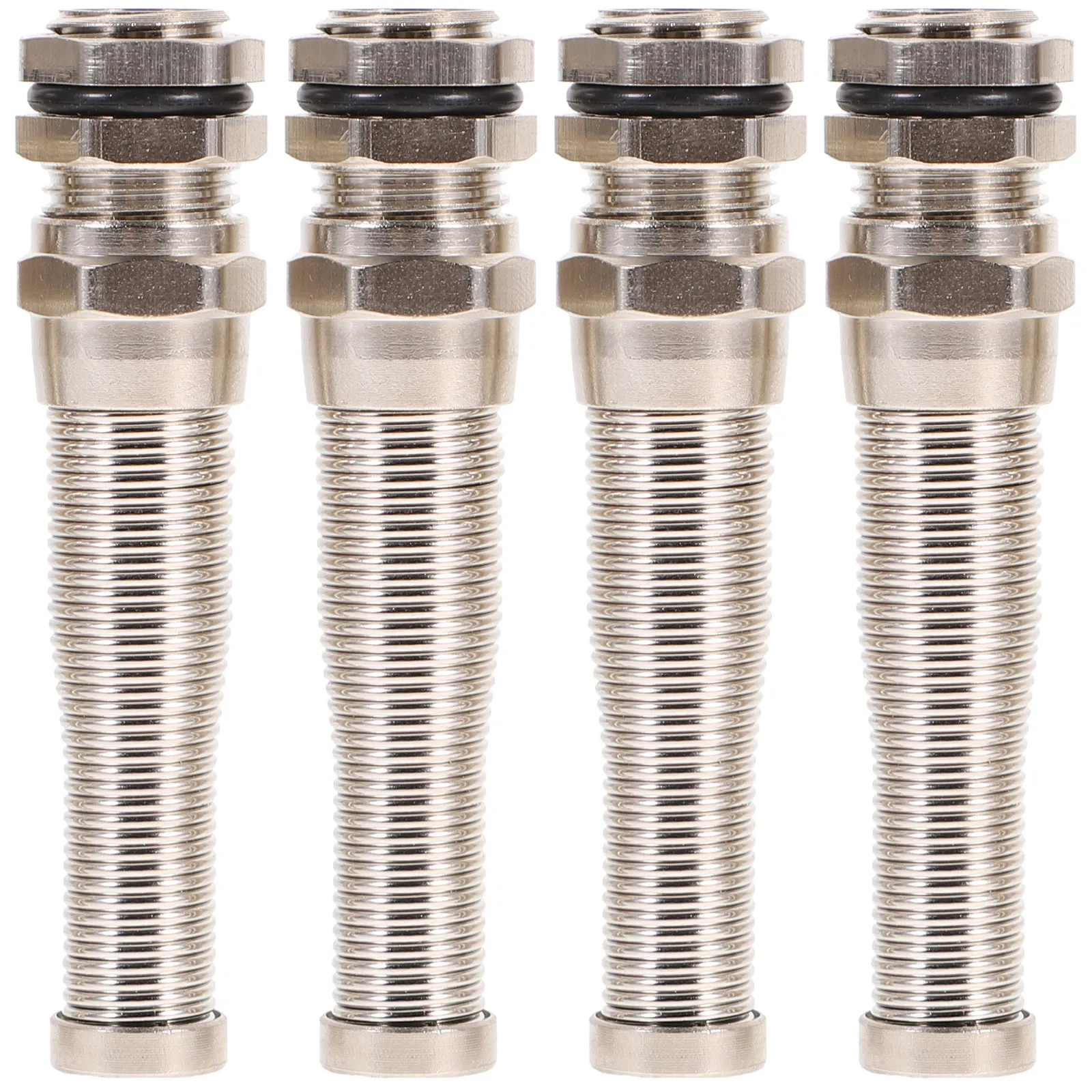4Pcs Brass Cable Gland Anti-Corrosion Nickel Plated Strain Relief Joint Cable Connector Waterproof Cord Protector for Electrical