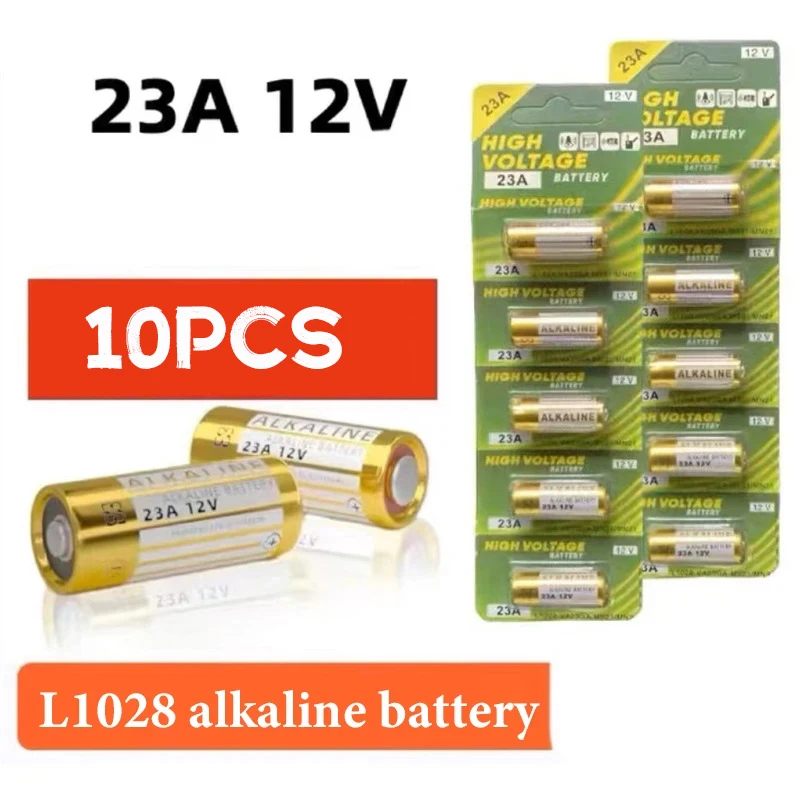 10PCS 12V Alkaline Battery A23 23A 23GA A23S E23A EL12 MN21 MS21 V23GA L1028 GP23A LRV08 for Remote Control Doorbell Dry Cell