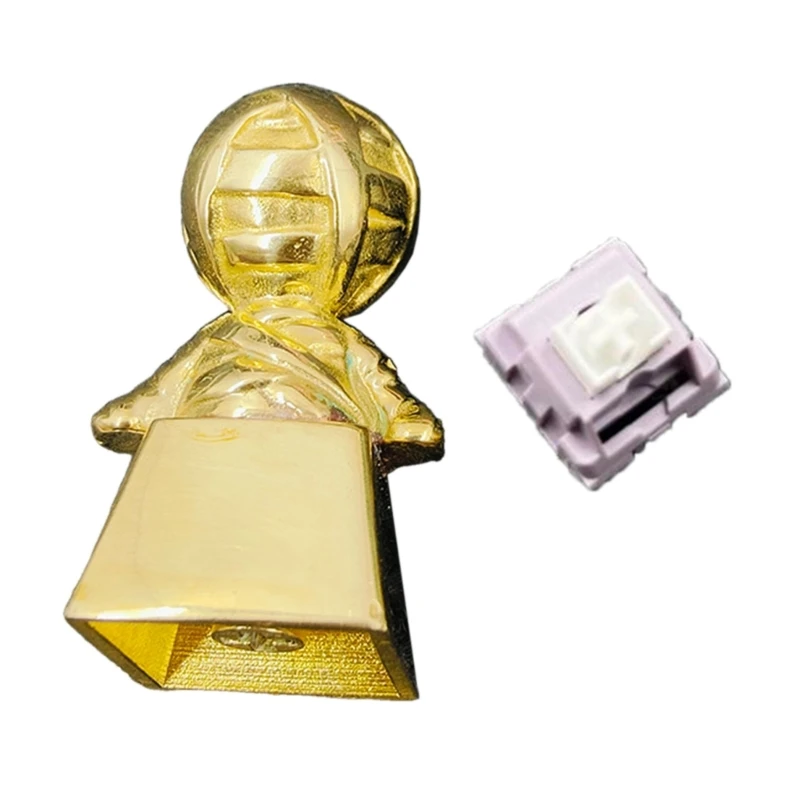 

Brass Mummy Keyboards Keycap and Shafts Set Aesthetic Touch for Typing Experience 601B