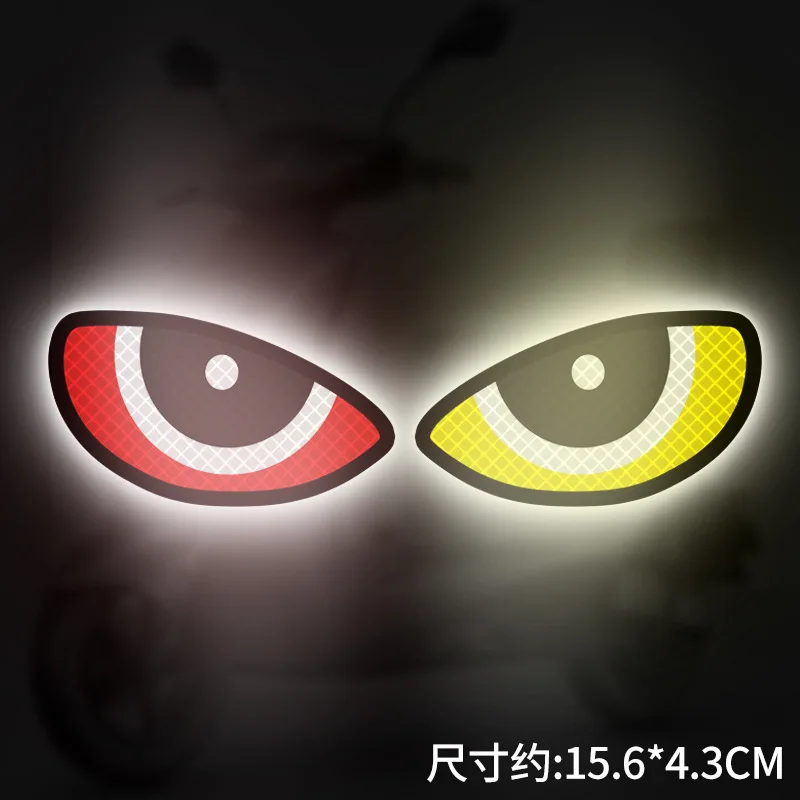 Devil Eye reflecterende motorfiets veiligheidswaarschuwingsstickers autosticker motorhelm aangepaste creatieve voertuig sticker sticker