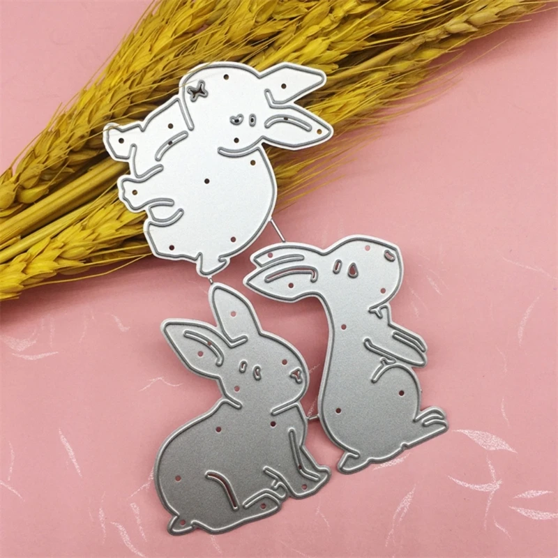 Easter Die Cuts Happy Easter Metal Cutting Dies Stencil DIY Embossing Tool-Decor M76D