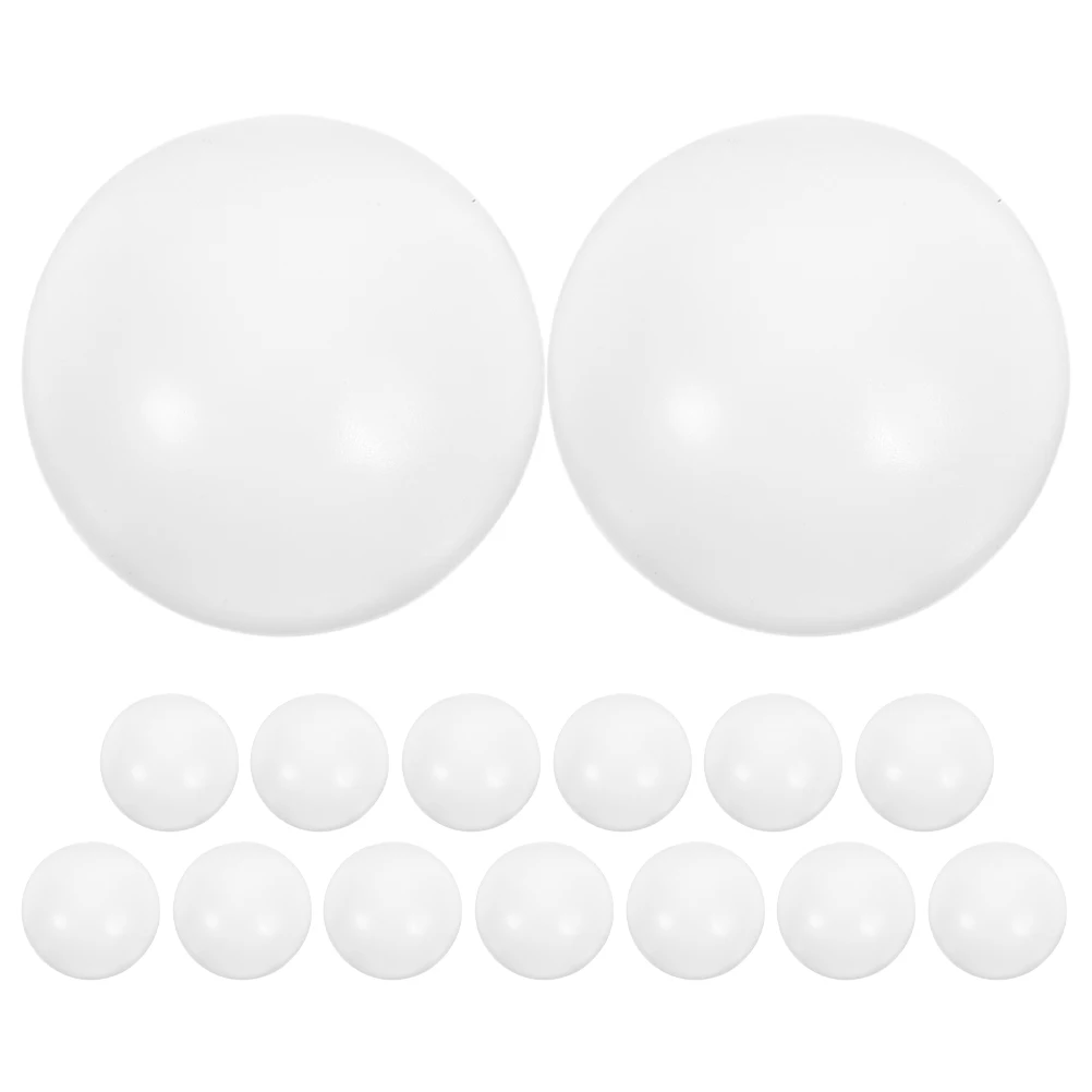 15pcs Mini Table Soccer Balls 32Mm White Glossy For Foosball Replacement Durable Tabletop Accessories Team Sports Equipment