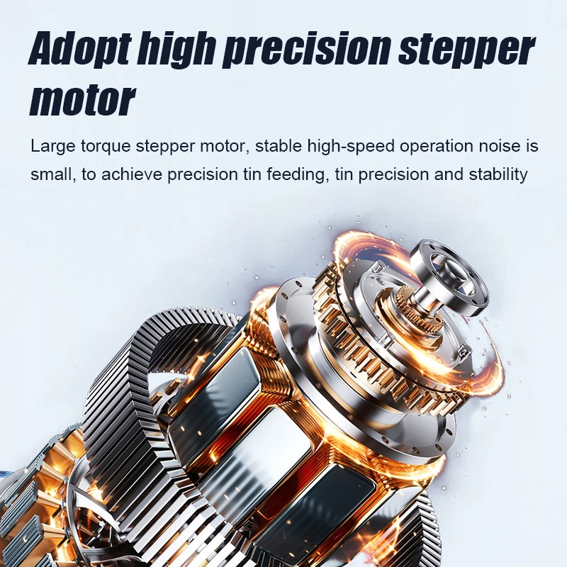 High-Power Intelligent Tin Crusher High-Precision Stepping Motor Complete Soldering Station Kit with Replaceable Tips and Parts