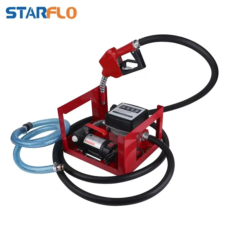 12 Volt Fuel Pump Electric with Meter Industrial Electric Pump for Oil Transfer