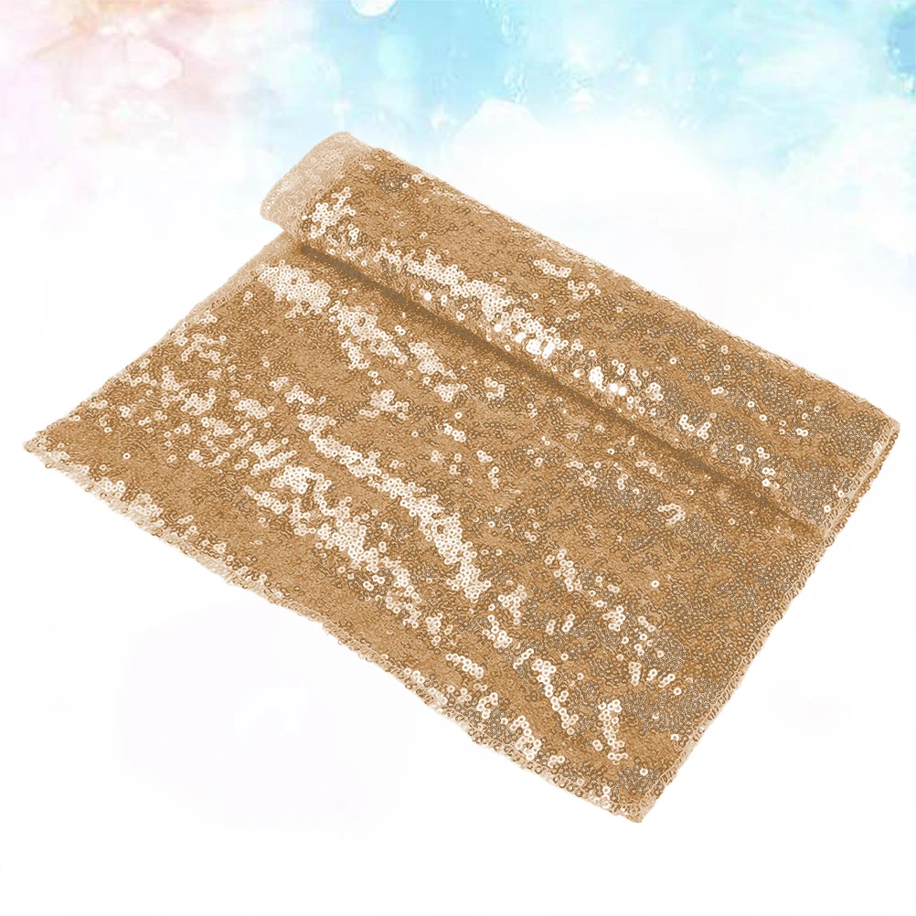 

Sequin Table Runner for Wedding Party Beautiful Rectangular Glitter Runner Reusable Decor Overlay Holiday