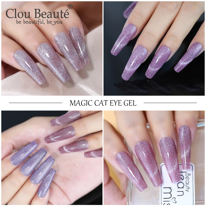 Clou Beaute reflecterende magnetische Cat Eye sprankelende universele nagellak Glitter hybride vernisgel semi-permanent voor nagelkunst