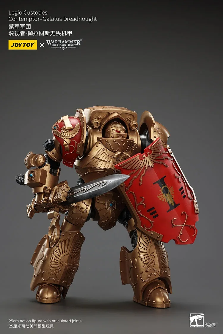 JOYTOY Warhammer "Horus Heresy" Legio Custodes Contemptor-Galatus & Achillus Dreadnought ตัวเลขการกระทําตุ๊กตาคอลเลกชัน
