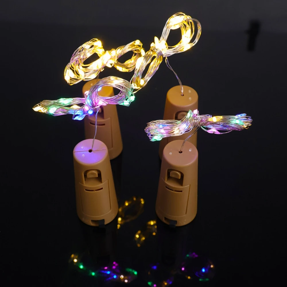 

1/2/5PCS Wine Bottle Fairy Lights With Cork Battery-powered LED String Lamp For Garland Christmas Party Wedding Decorations