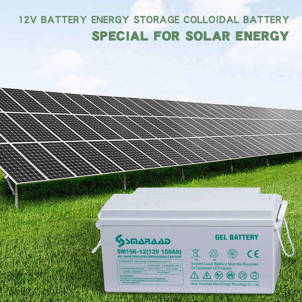 SMARAAD lead-acid Gel Sealed Battery 12V 100AH 250AH Solar Off Grid  Caravan Camper RV Farmhouse Deep Cycle Free Maintenance