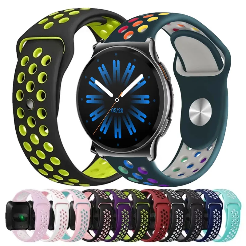 Pulseira de Silicone Esportiva de 20mm 22mm para HAYLOU Solar Lite Lite 2, Compatível com Relógios Haylou 3 4 4S 2Pro RS5 S8 S6 R8/Solar 5/RS4 RS4 Plus