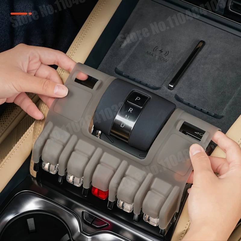 

Силиконовый коврик для центральной консоли для BYD Leopard 3 2025 2026, аксессуары для интерьера, крышка центральной кнопки управления