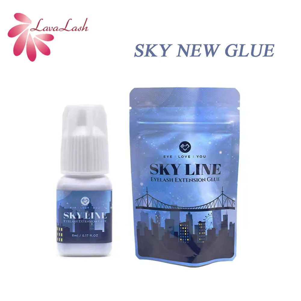 SKY LINE-Colle arina pour faux cils, outil de maquillage pour magasin de beauté, coréen, longue durée de 7 semaines, nouveau, 5ml, 0.5s