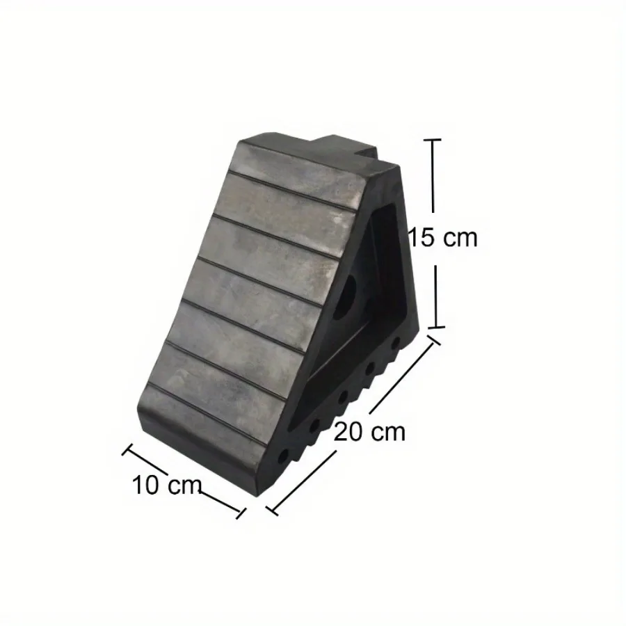 Super Strong Solid Rubber Wheel Chock, Oil and Salt Resistant, Suitable for All Weather Conditions