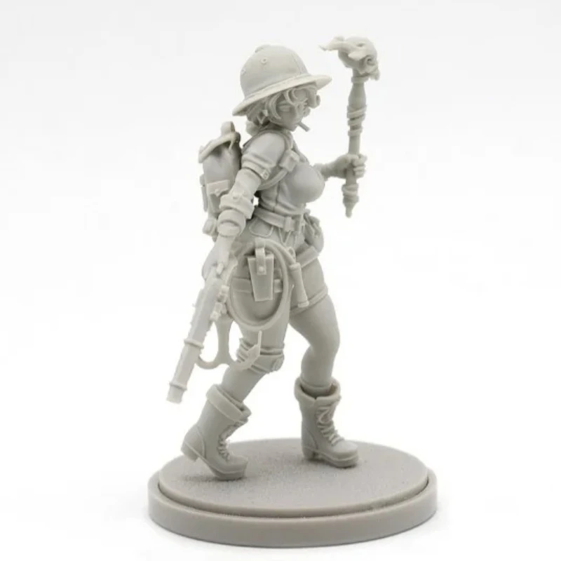 30mm Round Insert and Base Resin Figure Model Kits Temple Explorer Fantasy Miniatures Unassembled and Unpainted 038