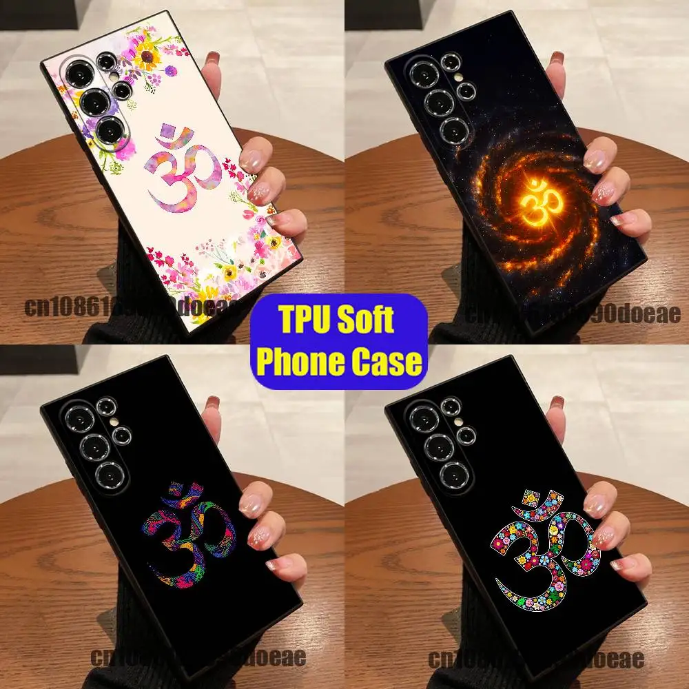 For Yoga Aum Om Mandala Pattern Phone Case For Samsung S23,S24,S26,S25,S22,S30,S21,Ultra,Plus,Fe,Lite DIY Silicone Cover