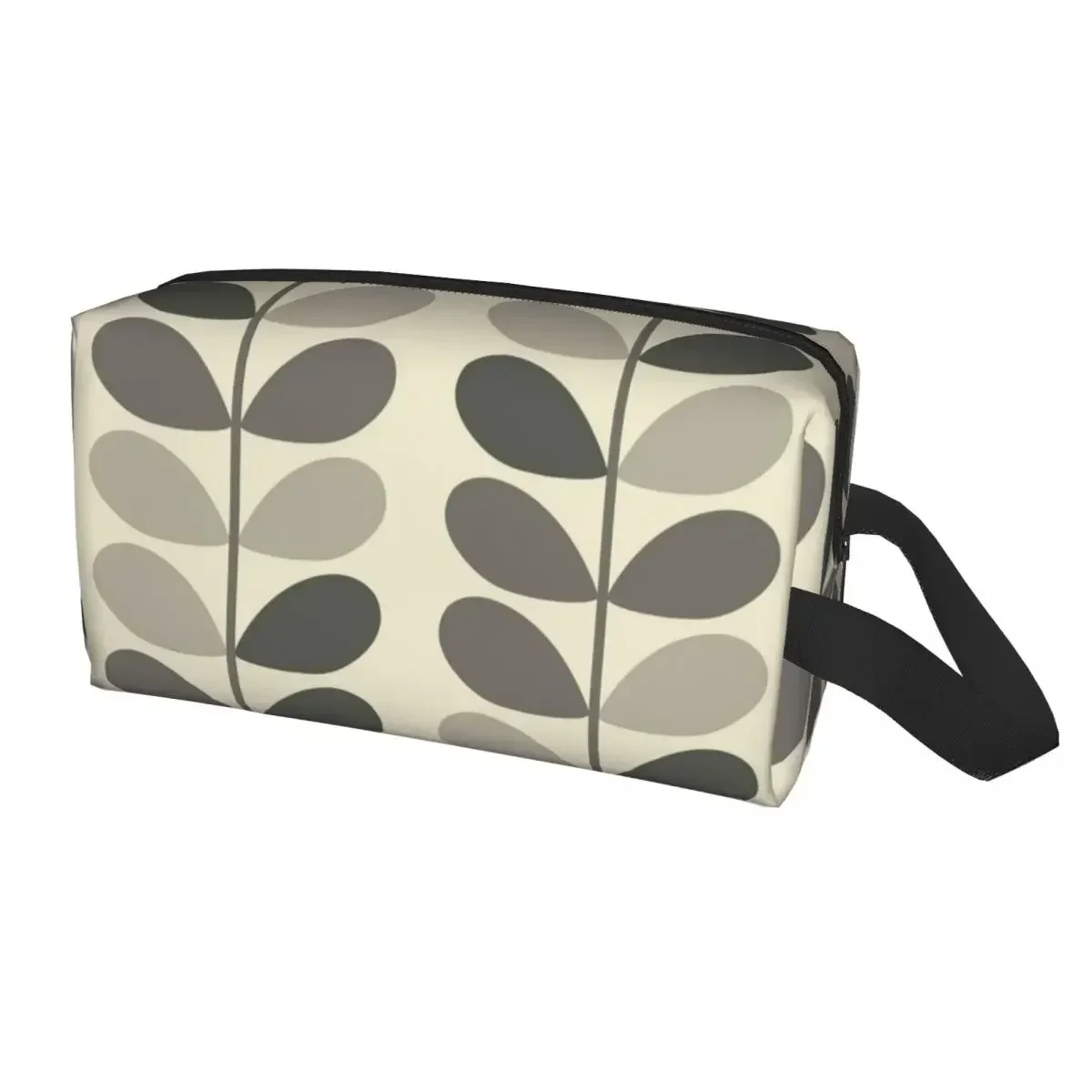 Aangepaste Multi Stem Warm Grijs Orla Kiely Patroon Make-up Tas voor Vrouwen Reizen Cosmetische Organizer Leuke Opslag Toilettassen