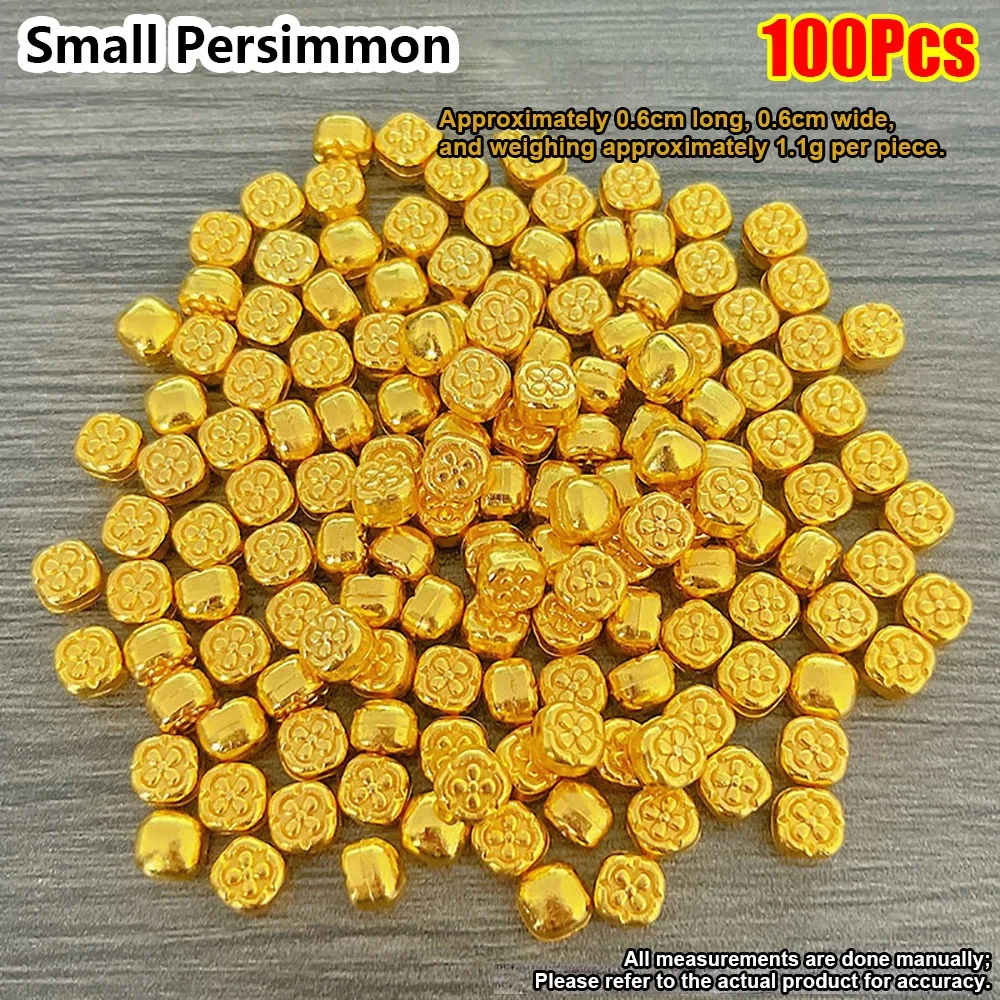50/100Pcs New Alloy Small Gold Bar Solid Mini Wealth Attraction Ornament Golden Brick Craft Home Decoration