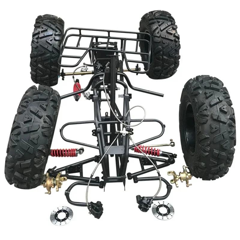 

Beach car full set of frame accessories, main frame front and rear suspension belt 8-12 inch tire assembly