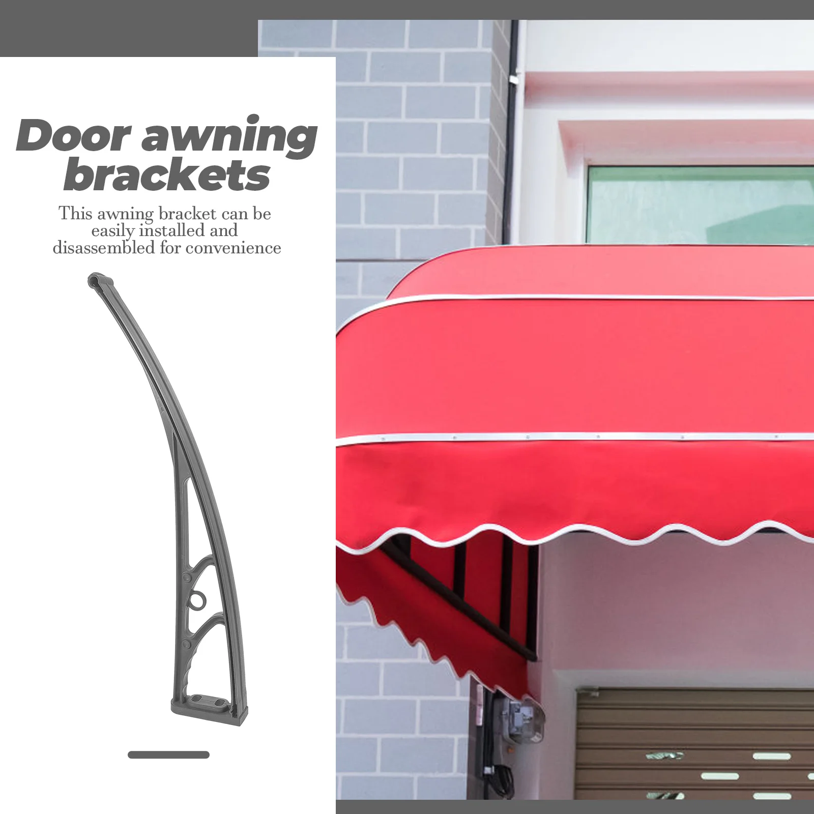 

Plastic Steel Bracket 600mm Base 110mm Coffee Color Reinforced Support Balcony Window Door Canopy Outdoor Patio Awnings Brackets