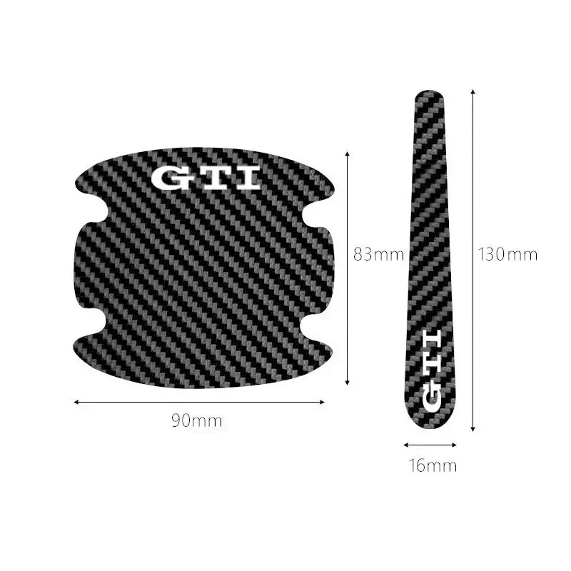 Car Ashtray Car Door Bowl Handle Sticker Carbon Fiber Protector Film For Volkswagen VW GTI Logo GTD GLI Anti Scratches Bumper Gu view 4