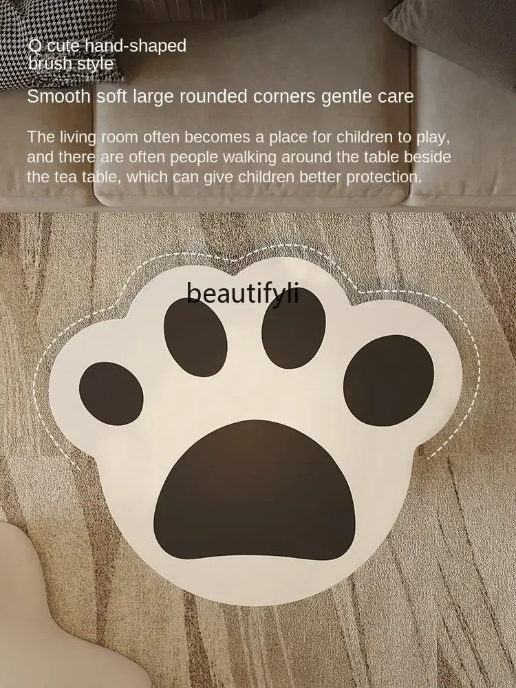 Mesa de centro con cepillo en forma de mano xz1, dibujos animados creativos, pequeño apartamento, sala de estar, diseño del hogar, placa de piedra con sentido, mesa de té con pata de gato