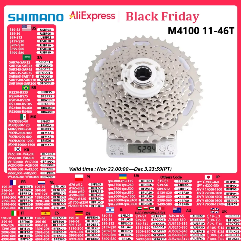 Shimano DEORE M4100 M6000 Tiagra HG500 HG50 5700 10 Speed Mountain Road Bike Cassette Flywheel 11-25T 12-28T 11-32T 11-34T 11-42