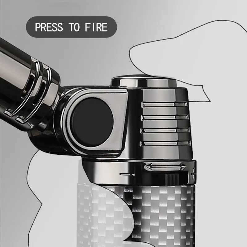 HONEST Spray Gun Blue Flame Lighter Adjustable Flame Size Adjustable Nozzle Angle Extended Base Ignition Tool