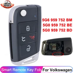 KEYECU 5G6 959 752 BM MQB48 Chip Remote 315MHz For Volkswagen Golf GTI Jetta Tiguan 2018 2019 2020 2021 NBGFS125C1 Smart Key Fob