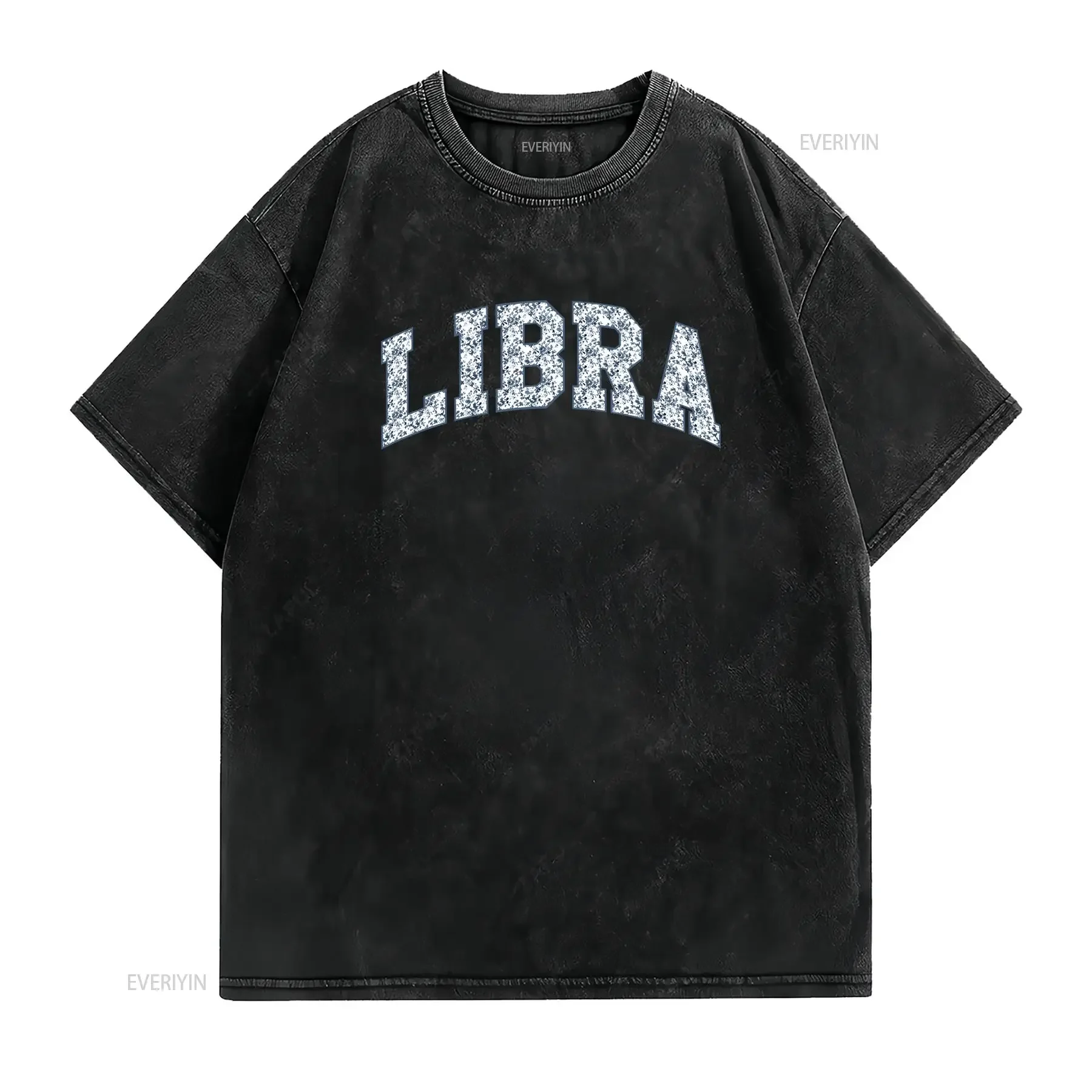 Toile Libra T Shirt Floral Crewneck Best Friend Astrology October Birthday Horoscope vintage Washed Unisex Comfortable