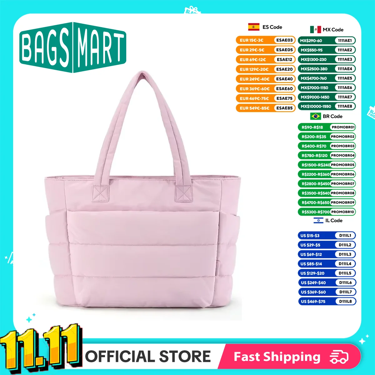 

BAGSMART Женская сумка из полиэстера