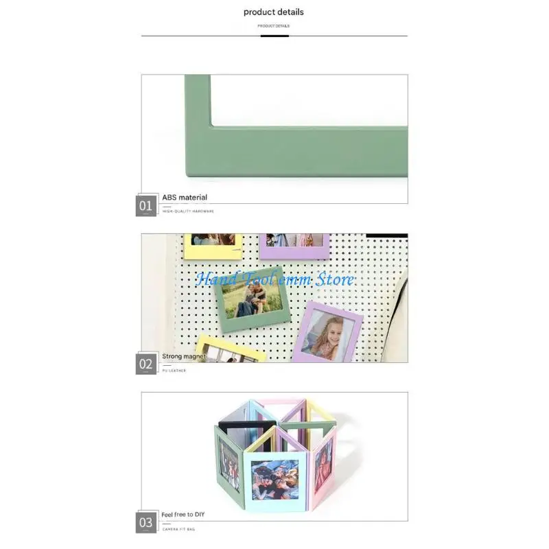 

H37F 10Pcs 5inch Fridge Color Photo Frame Album for Film Paper Accessories