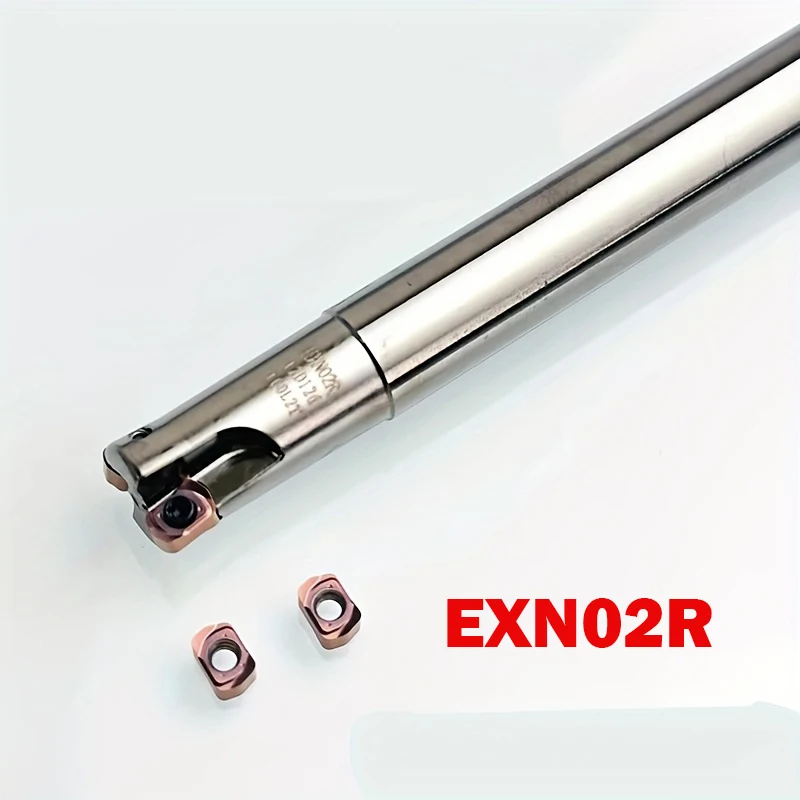 

EXN02R Small Hole Fast-Feed Milling Cutter Arbor Efficient Rough Double-Sided Carbide Inserts LNMU0202 Lathe Tool Holder
