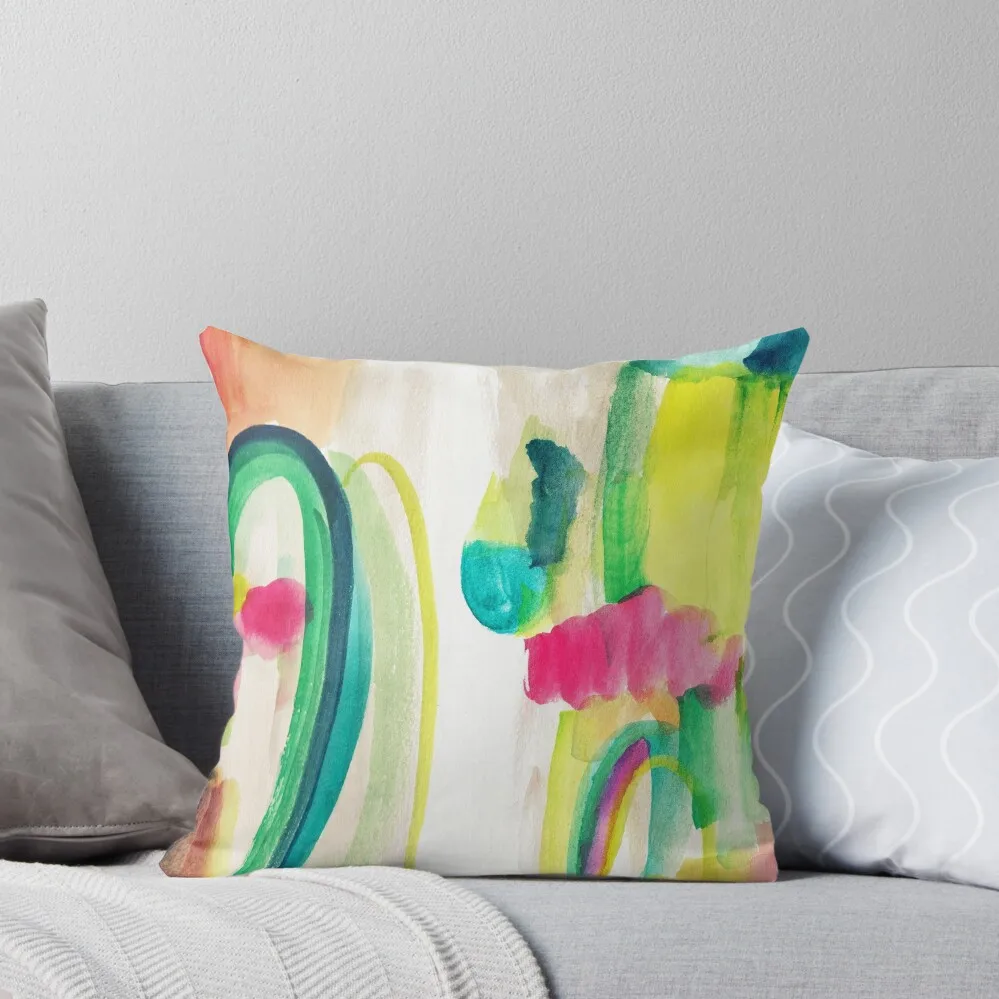 

Colorful Abstract Painting in WaterColor Throw Pillow Christmas Pillow Covers covers for pillows Cusions Cover