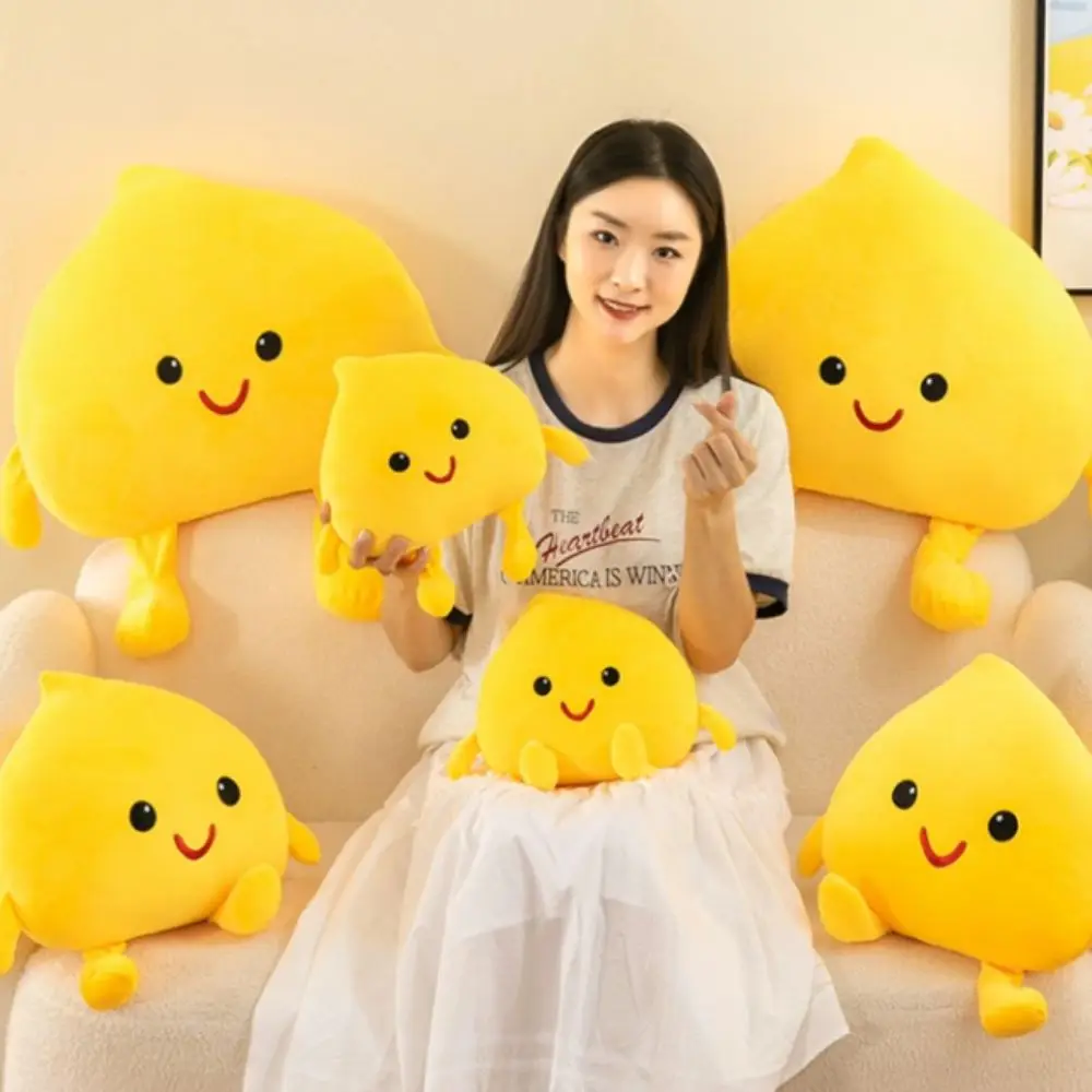 Smile Face Little Spark Man Plush Toys Yellow Little Flame Cartoon Stuffed Doll 30/40/60cm Stuffed Little Spark Plush Pillow