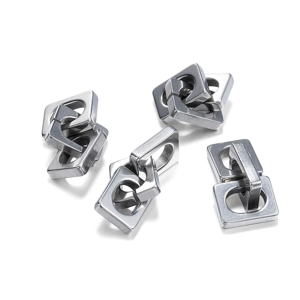 

5pcs/lot Stainless Steel Charms Chain Style Hollow Charm Fashion Pendant Necklaces For DIY Jewelry Findings Making