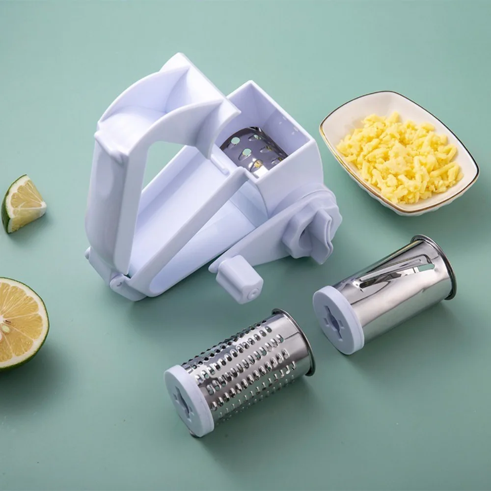 Hand-Cranked Rotating Cheese Grater 3 In 1 Multi-functional Cheese Shredder Durable with Handle Cheese Planer