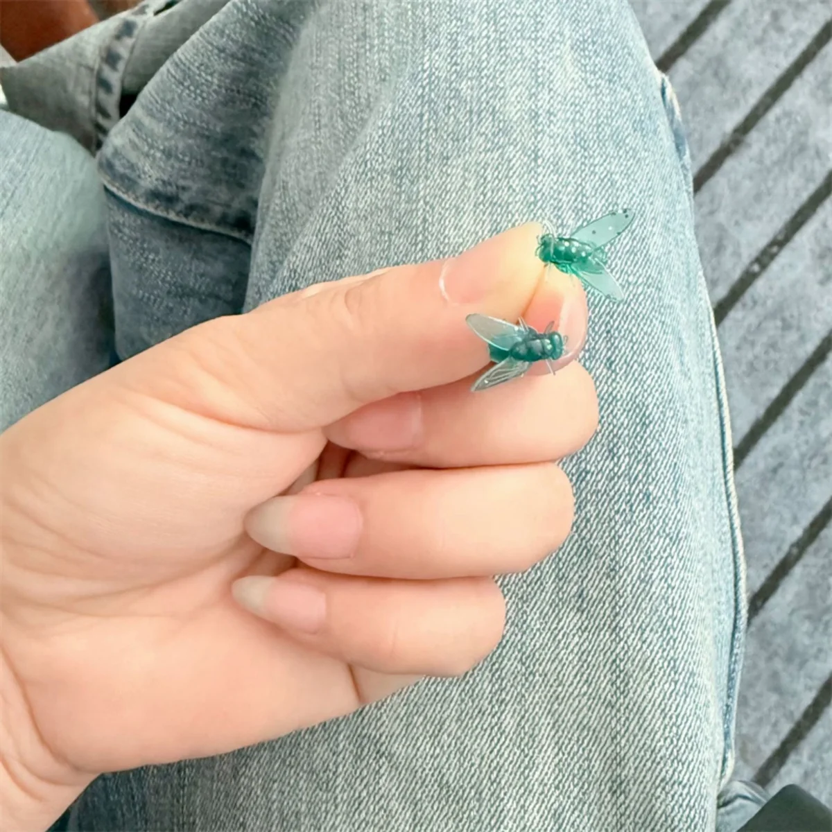 هالوين مضحك الراتنج أسود أخضر تقليد يطير على شكل وأقراط الكرتون أجنحة يطير الحشرات القرط للنساء الرجال المجوهرات هدية #6