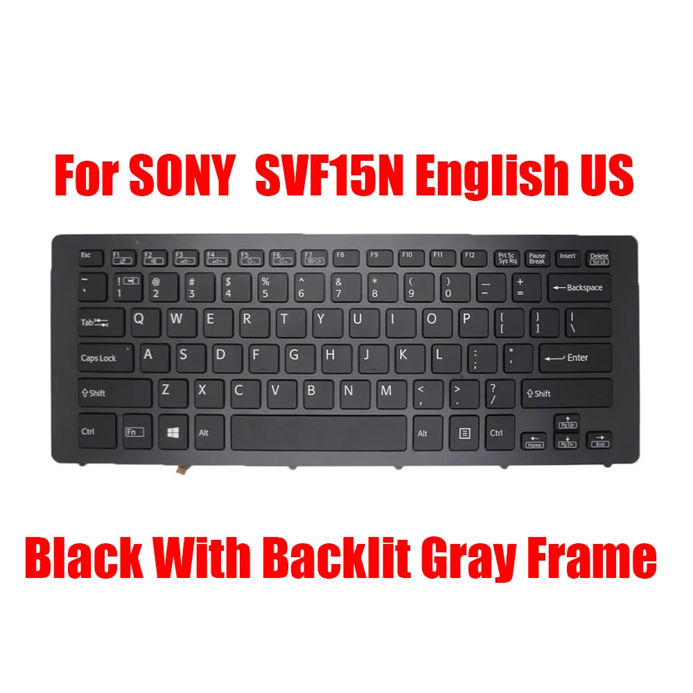 

Клавиатура для ноутбука SONY SVF15N 149264921US 149265321US 149265321USX 149265891USX 9z. Nabbq.701 9z. Nabbq. 81d новая