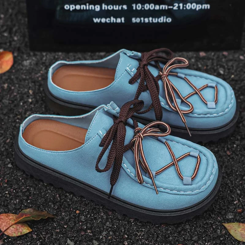 

Мужские повседневные слипоны, летние новые городские прогулочные туфли, модные молодежные дышащие легкие полутуфли в стиле Джокер