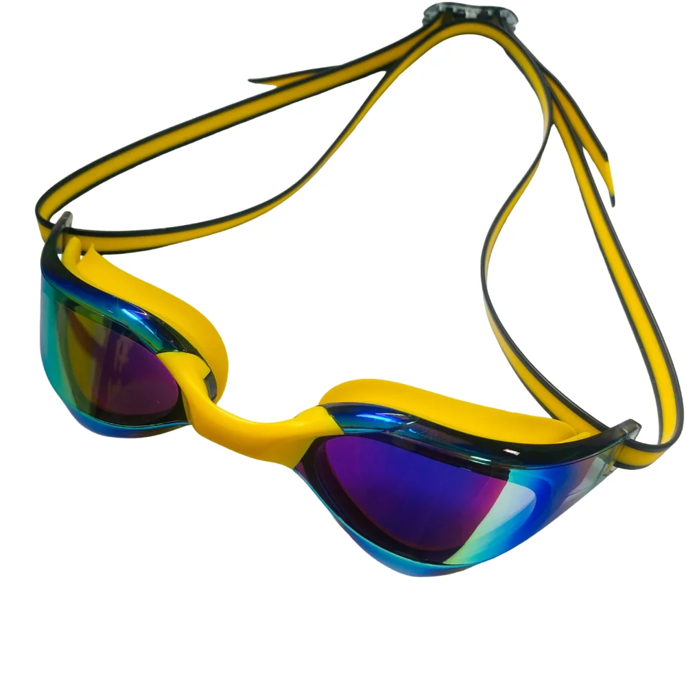 HD Vision Adult Swimming Goggles Adjustable UV Protection Anti-fog Diving Goggles Wide View Electroplated Swim Glasses