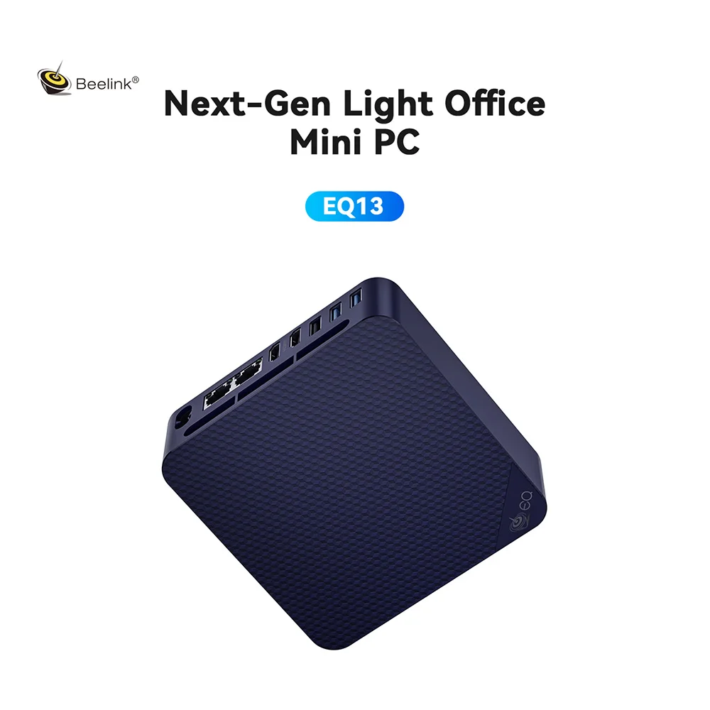 Imagem -03 - Beelink-mini Quiet Office Desktop Computer N200 Eq13 N100 16g500g Suporte Ssd 4k Dual Hdmi Wifi Bt5.2 vs Eq12 Ddr5 Novo