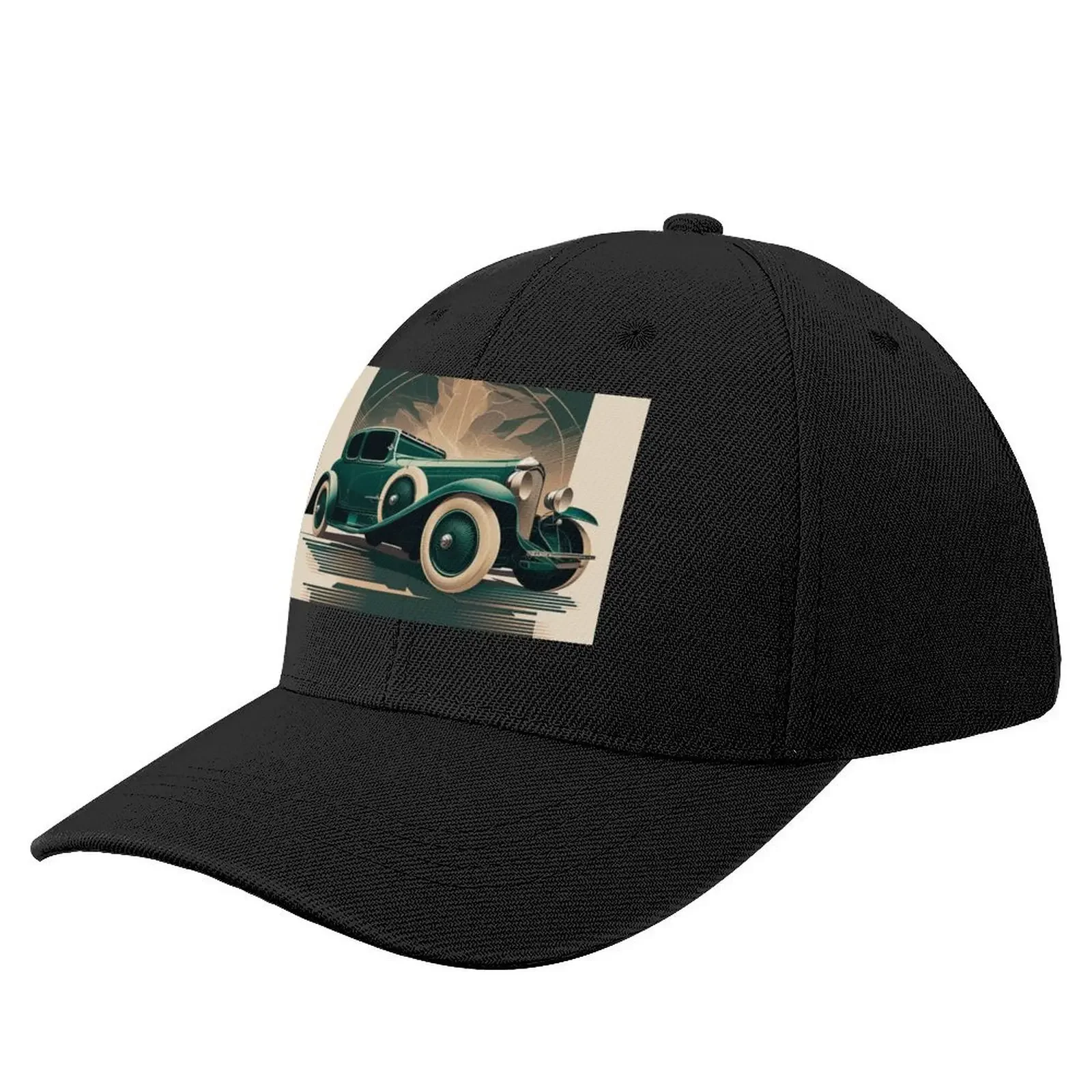 

Art Deco Style Cars Baseball Cap Golf Rave Luxury Hat Big Size Hat For Men Women's